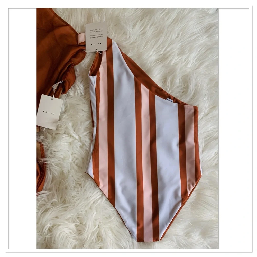 BAIIA Tanami Reversible Wrapsuit Swimsuit & Sarong  Multicolor Size US4/AU8 - Picture 3 of 11